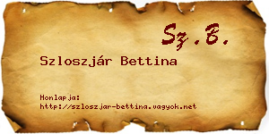 Szloszjár Bettina névjegykártya